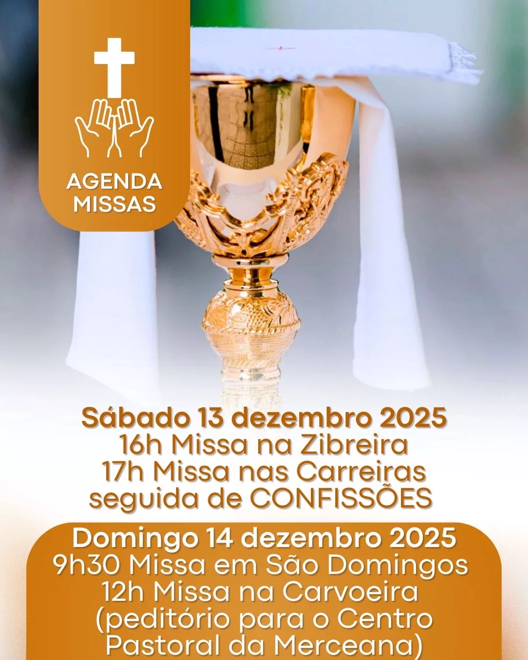 Missas nesta semana na Carvoeira e arredores
